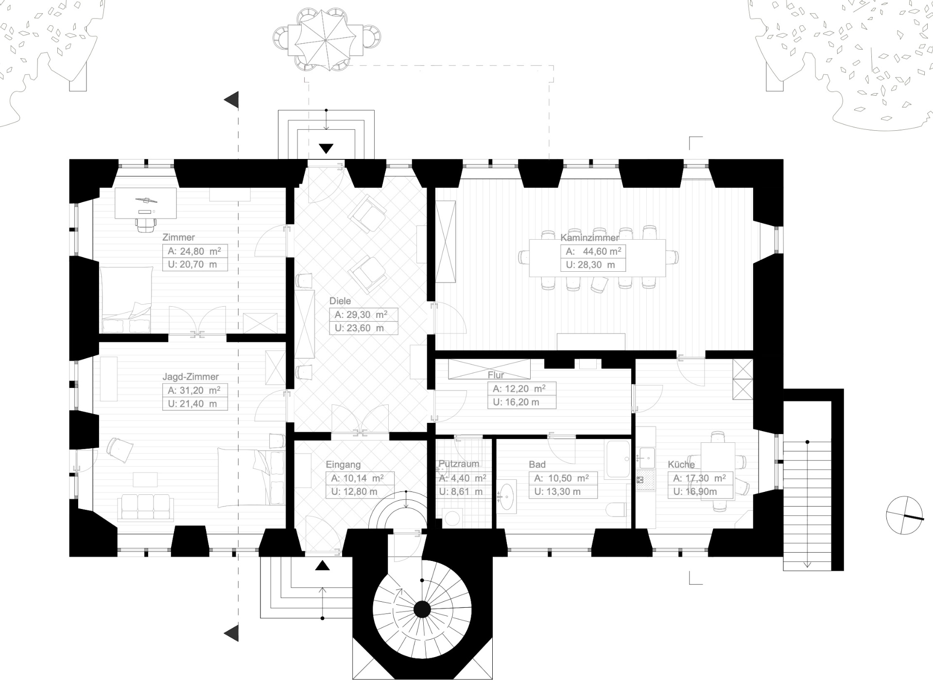 Grundriss Grundriss · Schlossparterre