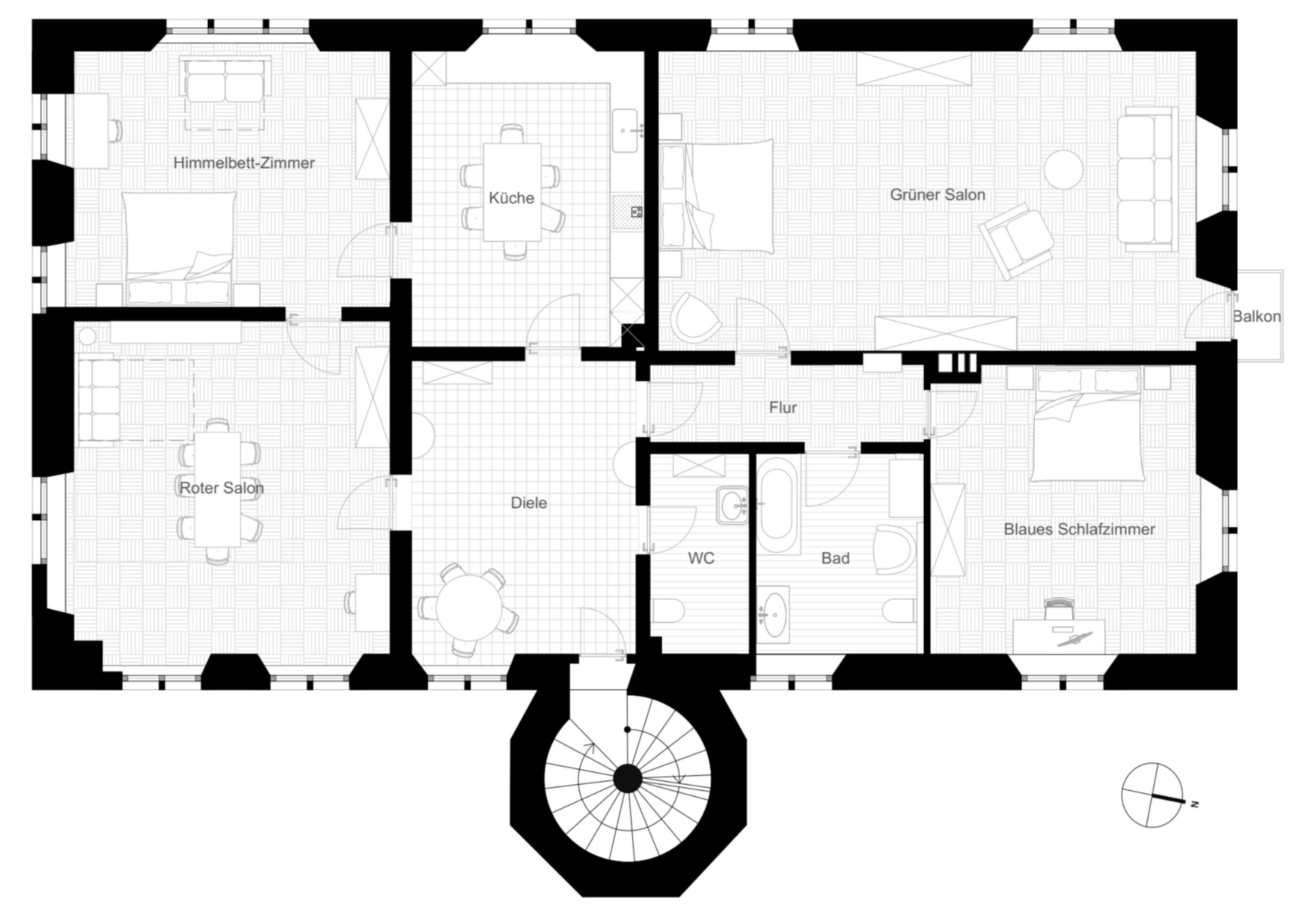 Grundriss Grundriss · Schlosswohnung