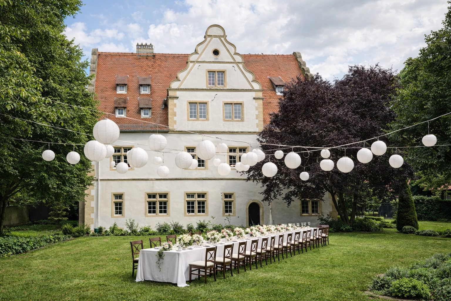 Schloss Hahnheim im Garten